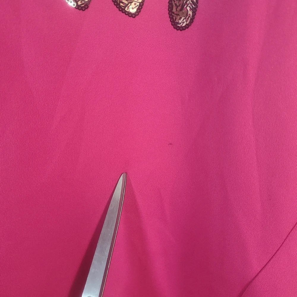 Juicy Couture Pink Meow Long Sleeve Shirt Sequins Size Large - Picture 6 of 16